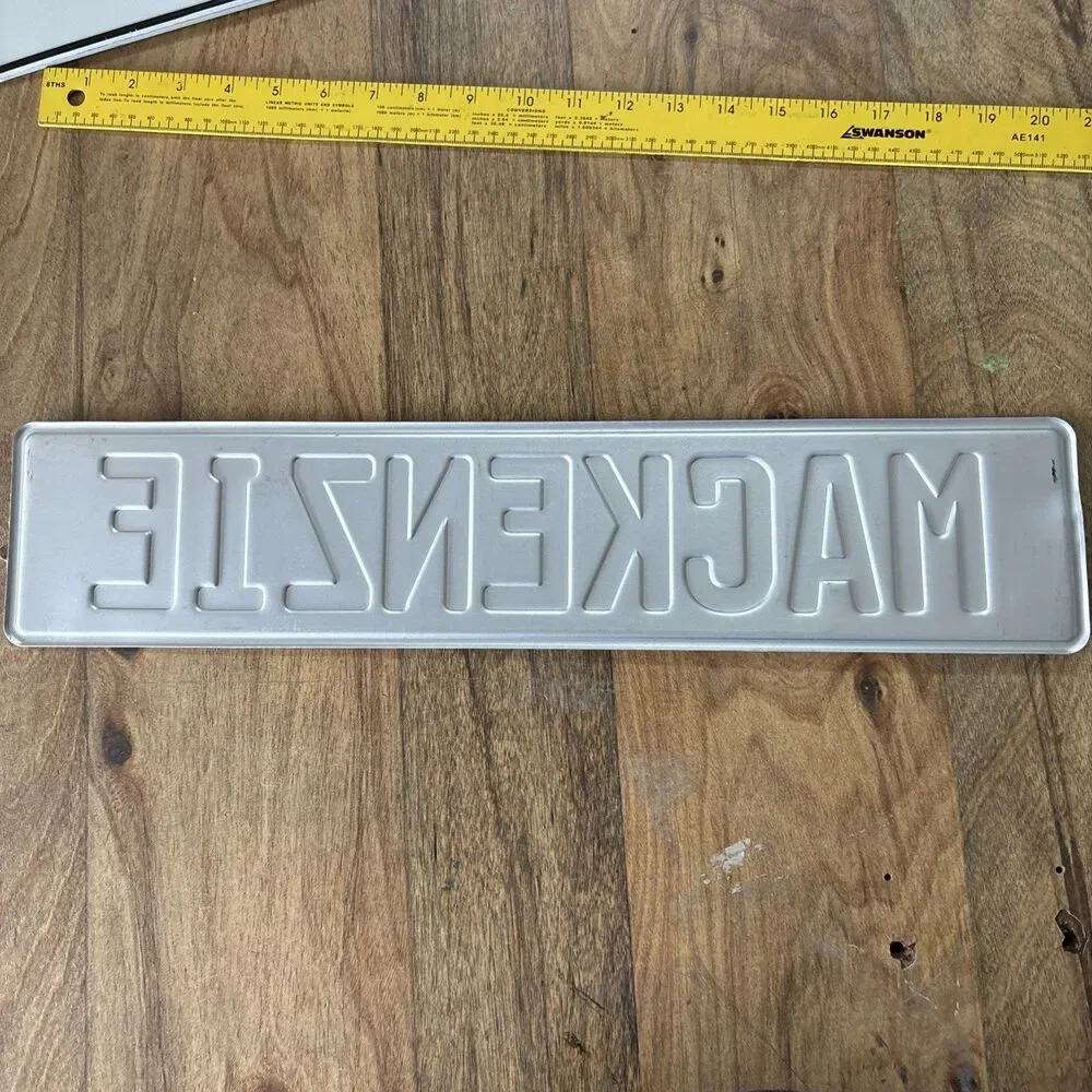 Mackenzie Name European Style License Plate 